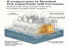 if evaporator is flooded the superheat will increase