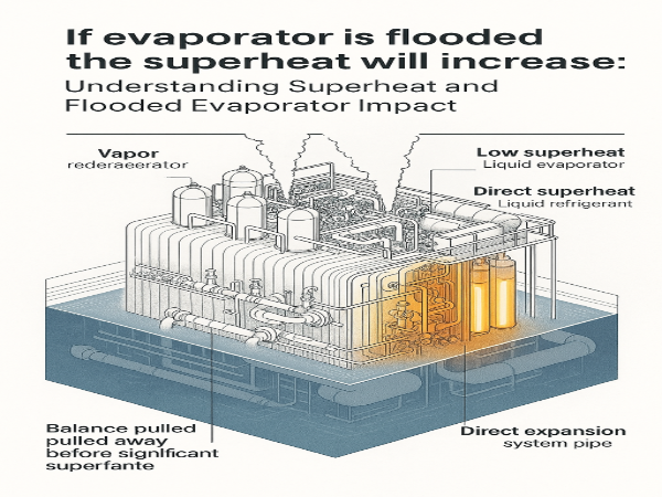 if evaporator is flooded the superheat will increase