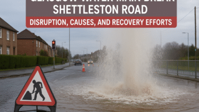 glasgow water main break shettleston road