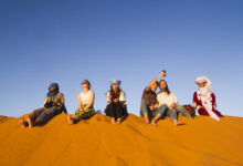 People Enjoying a Desert Safari