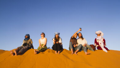 People Enjoying a Desert Safari