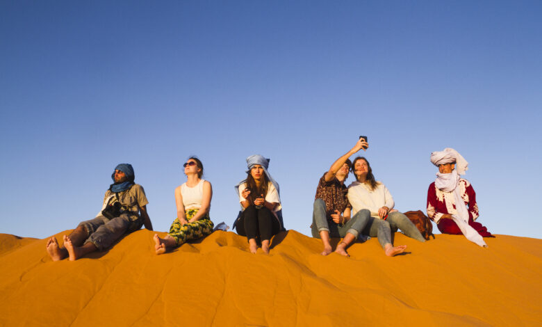 People Enjoying a Desert Safari