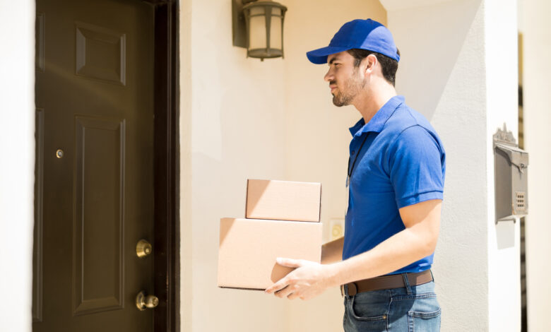A package delivered at the doorstep