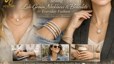 ALT Text - Lab grown necklaces and bracelets styled for daily fashion by Golden Bird Jewels